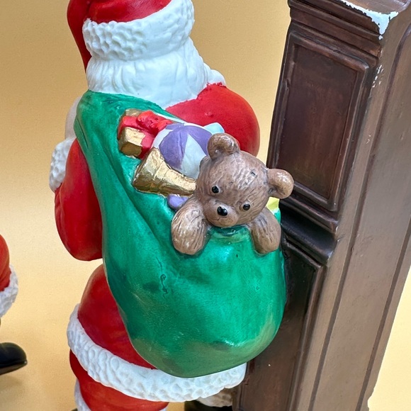 Santa Claus Figurine Porcelain Red White Toys Sack - Picture 5 of 16